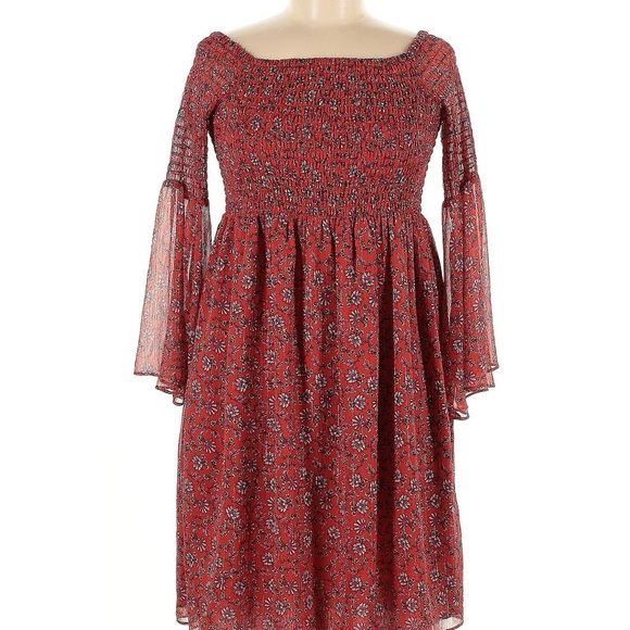 Sam Edelman Dresses & Skirts - Sam Edelman Red Floral Dress Size 10